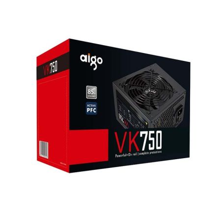 Nguồn Máy Tính AIGO VK750 - 750W (85 Plus / Active PFC / Single Rail)