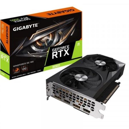 VGA Gigabyte GeForce RTX 3060 WINDFORCE OC 12G – 12GB GDDR6, 2 Fan, NVIDIA Ampere