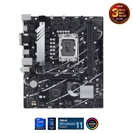 Mainboard Asus Prime B760M-K DDR5 (Intel B760/ Socket 1700/ M-ATX/ 2 khe ram/ 2.5 Gigabit LAN)