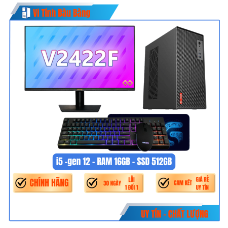 Máy Bộ Văn Phòng Cấu Hình Cao(i5-Gen12, Ram 16, SSD 515GB, 24Inch