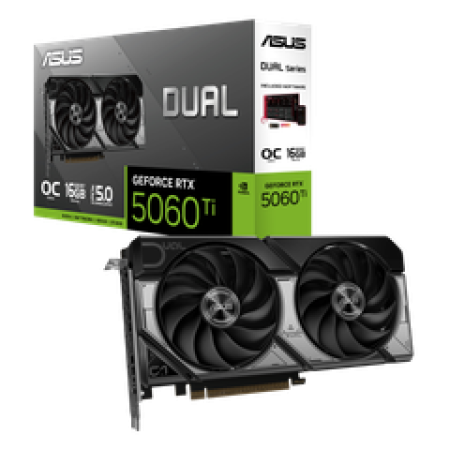 VGA ASUS Dual GeForce RTX 5060 Ti 16GB GDDR7 OC Edition – 16GB GDDR7, 2 Fan, Blackwell