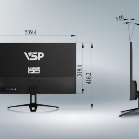 Màn hình VSP V2408S | 23.8 inch, Full HD, IPS, 100Hz, 5ms, phẳng, trắng/đen
