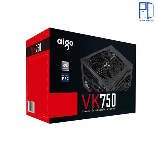 Nguồn Máy Tính AIGO VK750 - 750W (85 Plus / Active PFC / Single Rail)