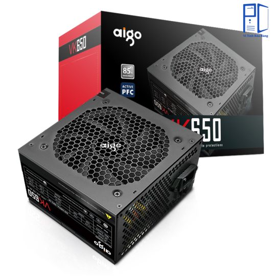 Nguồn máy tính AIGO VK650 - 650W (85 Plus/ Active PFC/ Single Rail)