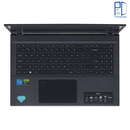Laptop Gaming Acer Aspire 7 A715 76G 59MW - NH.QMYSV.001 (Core i5-12450H | RTX 2050 | 15.6 inch FHD, IPS, 144Hz | 8GB | 512GB SSD, Win 11 | Vỏ Nhôm)