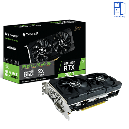 VGA T-WOLF NVIDIA GeForce RTX 2060 6GB GDDR6 – 6GB GDDR6, 2 Fan, Turing