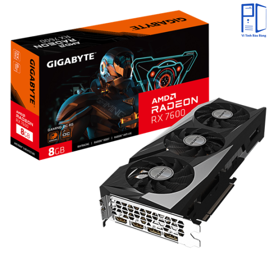 VGA Gigabyte Radeon RX 7600 Gaming OC 8GB – 8GB GDDR6, 3 Fan, RDNA3