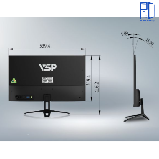 Màn hình VSP V2408S | 23.8 inch, Full HD, IPS, 100Hz, 5ms, phẳng, trắng/đen