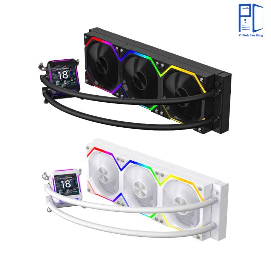 Tản nhiệt nước Leopard Astro Shell 360 ARGB Digital LCD (Black / White)