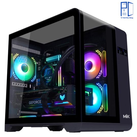 THÙNG MÁY CASE MIK BARBATOS ATX – WHITE (View 3 góc, hỗ trợ AIO 360)